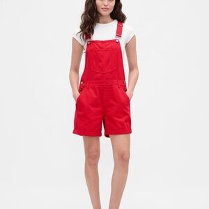 GAP Red Women's Short Denim Overalls